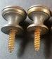 2 Solid Brass SMALL Stacking Barrister Bookcase 1/2"dia Knobs drawer Pulls #K18