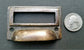 4 Antique style Card File Cabinet Handle, File Label Holders, Cup Bin Pull Handles, Organizing #F1
