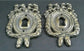 2 Antique Style, Ornate French Eschutcheons,key hole cover,solid brass #E13