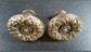 2 Antique Style Solid Brass  Decorative ROUND KNOBS Ornate FLORAL, Classic design 1-1/4" dia. #K25