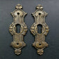 2 Antique, Brass, Keyhole Cover, French Escutcheons, Hardware, Doors and locks 3 1/4" #E20