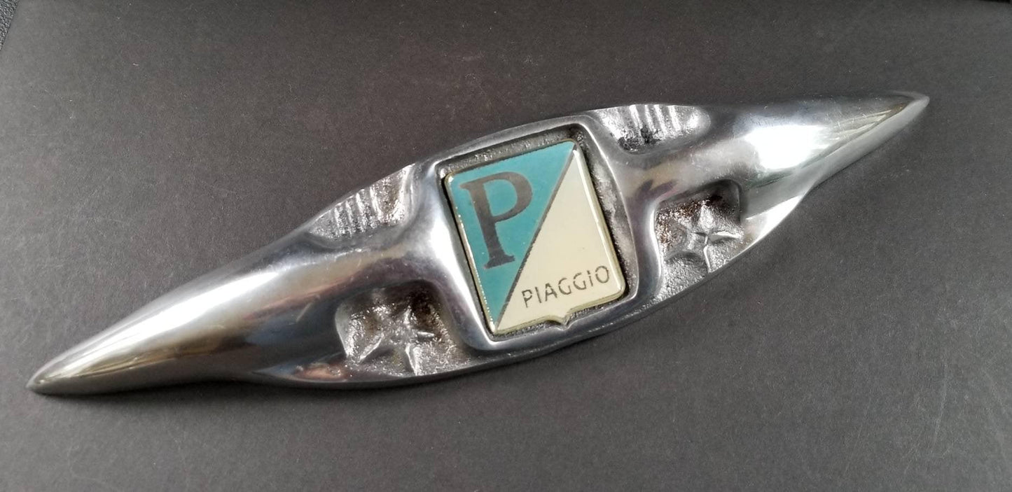 Antique, Vintage Vespa Piaggio Scooter Legshield Badge Emblem Retro Italian