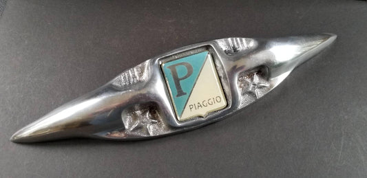 Antique, Vintage Vespa Piaggio Scooter Legshield Badge Emblem Retro Italian memorabilia
