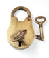 Brass Lock Love Lock, Commitment, Paris Bridge, Valentine w.2 Ornate Keys Solid Quality Brass Large#L2