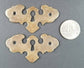 2 Antique Style Ornate Brass Escutcheons, brass, lock Keyhole Covers, Doors, 2 1/2" wide #E17