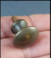 2 Antique Vintage Style Barrister Bookcase Knobs 3/4" dia. Solid Tarnished Brass #K1