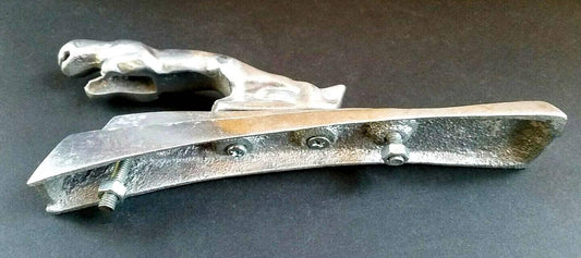 Leaping Jaguar Car Bike Front Cover Aluminum Hood Ornament Badge Emblem 6-3/4"