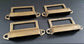 4 Antique Card File Cabinet Handle, File Label Holders w. Cup Bin Pull Handles, Organizing #A17