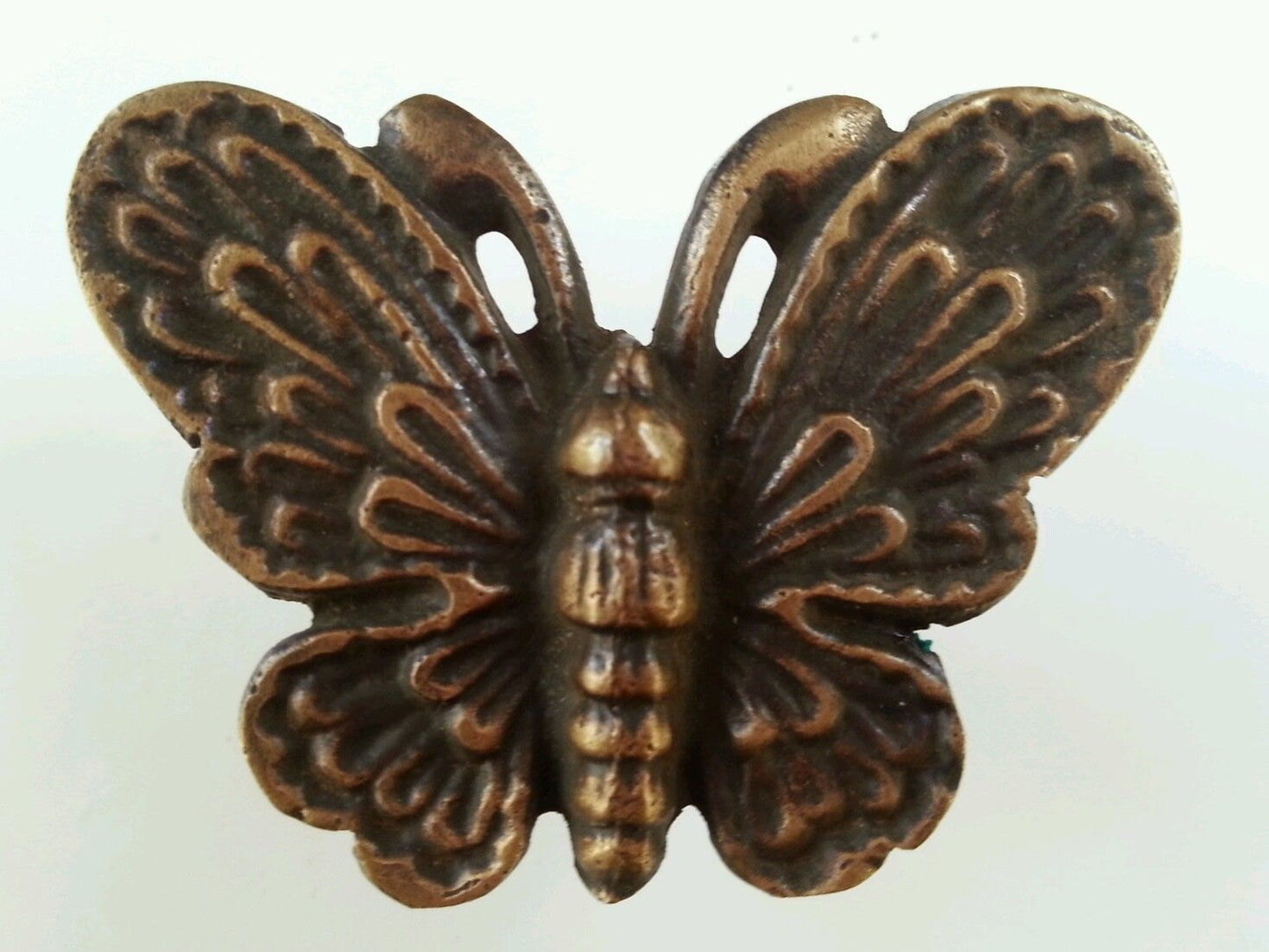 5 Butterfly Cabinet Drawer Door Knoby, Pulls, Handles, Solid Brass 1 7/8"w #Z13