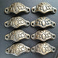 8 solid brass Apothecary Drawer Bin Pull handles with Oak Leaf design 2 7/8" wide #A3