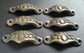 6 Apothecary Cabinet Drawer Bin Pull Handles in Solid Brass with Oak Leaf Motiff 2 7/8" wide #A3